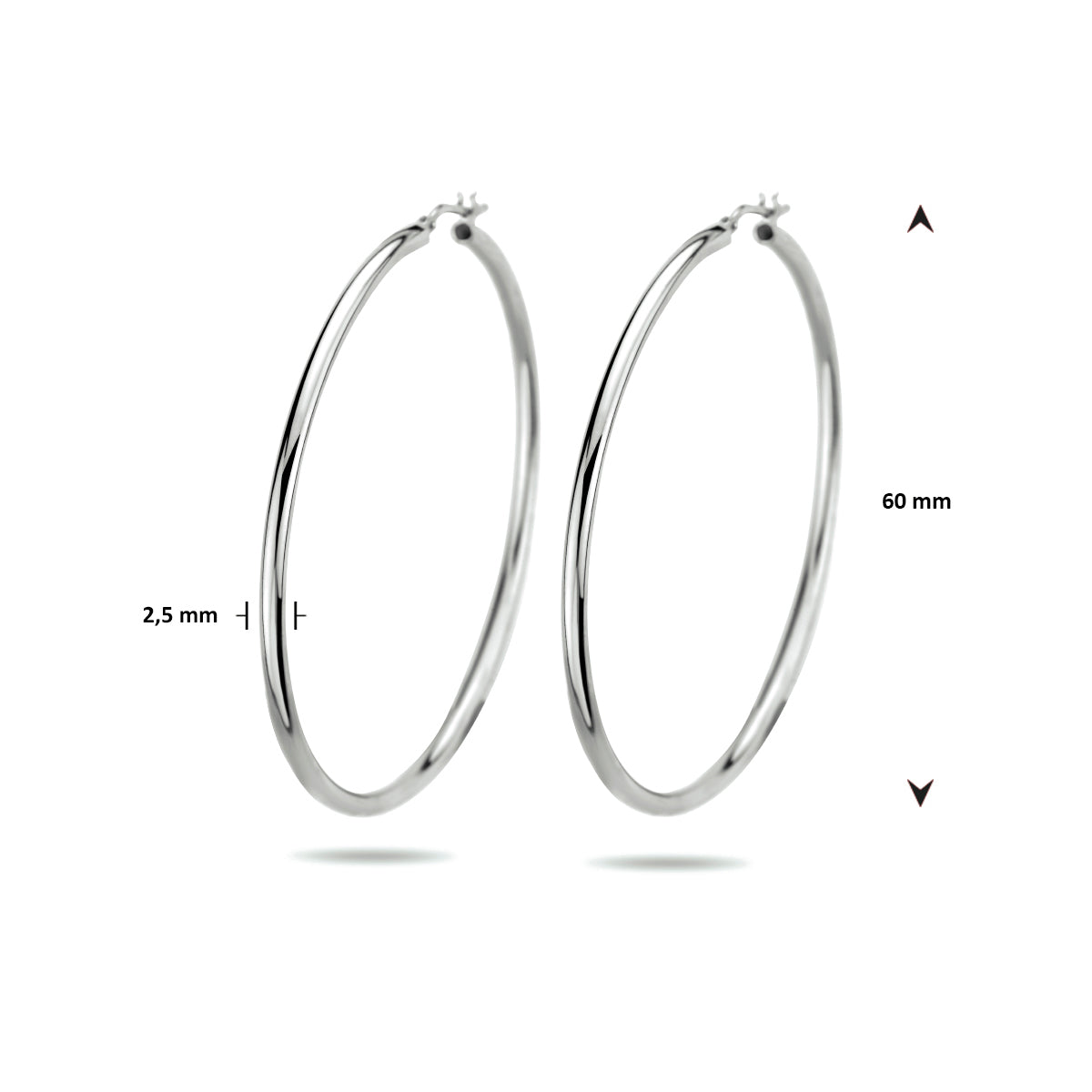 Oorringen 2.5 mm ronde buis