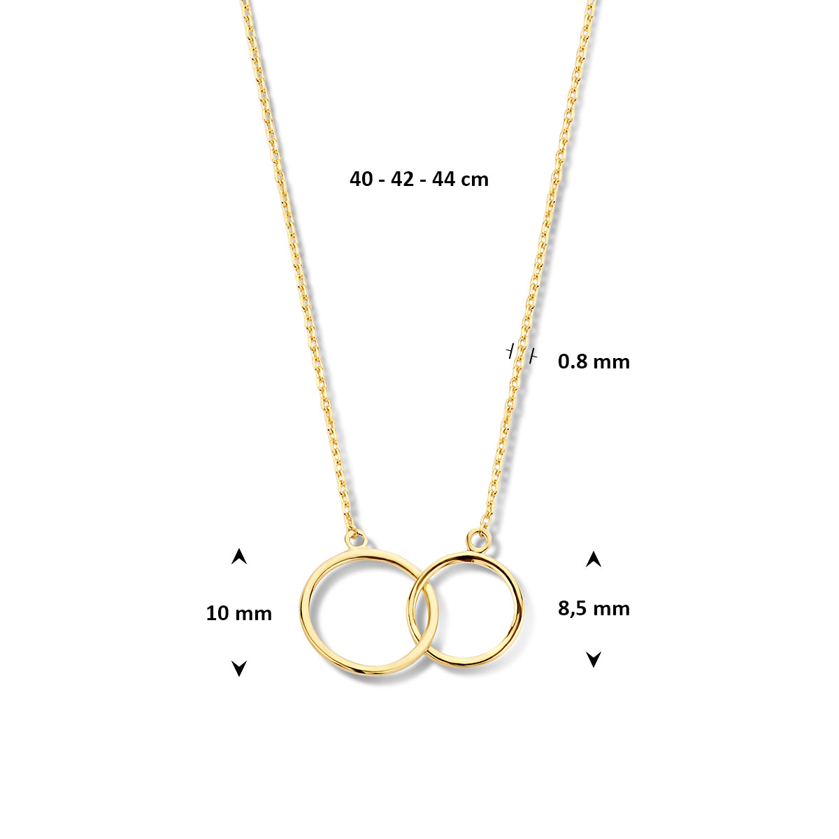 Collier rondjes 40 + 4 cm