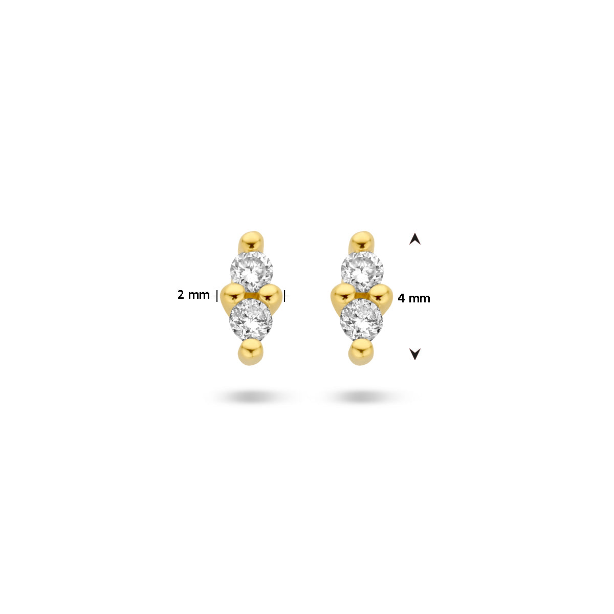 Oorknoppen diamant 0.04ct (2x 0.02ct) h p1