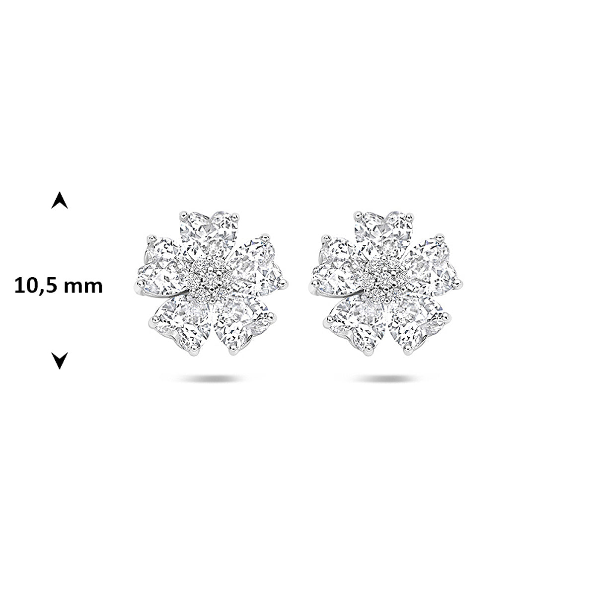 oorknoppen zirkonia 10.5 mm