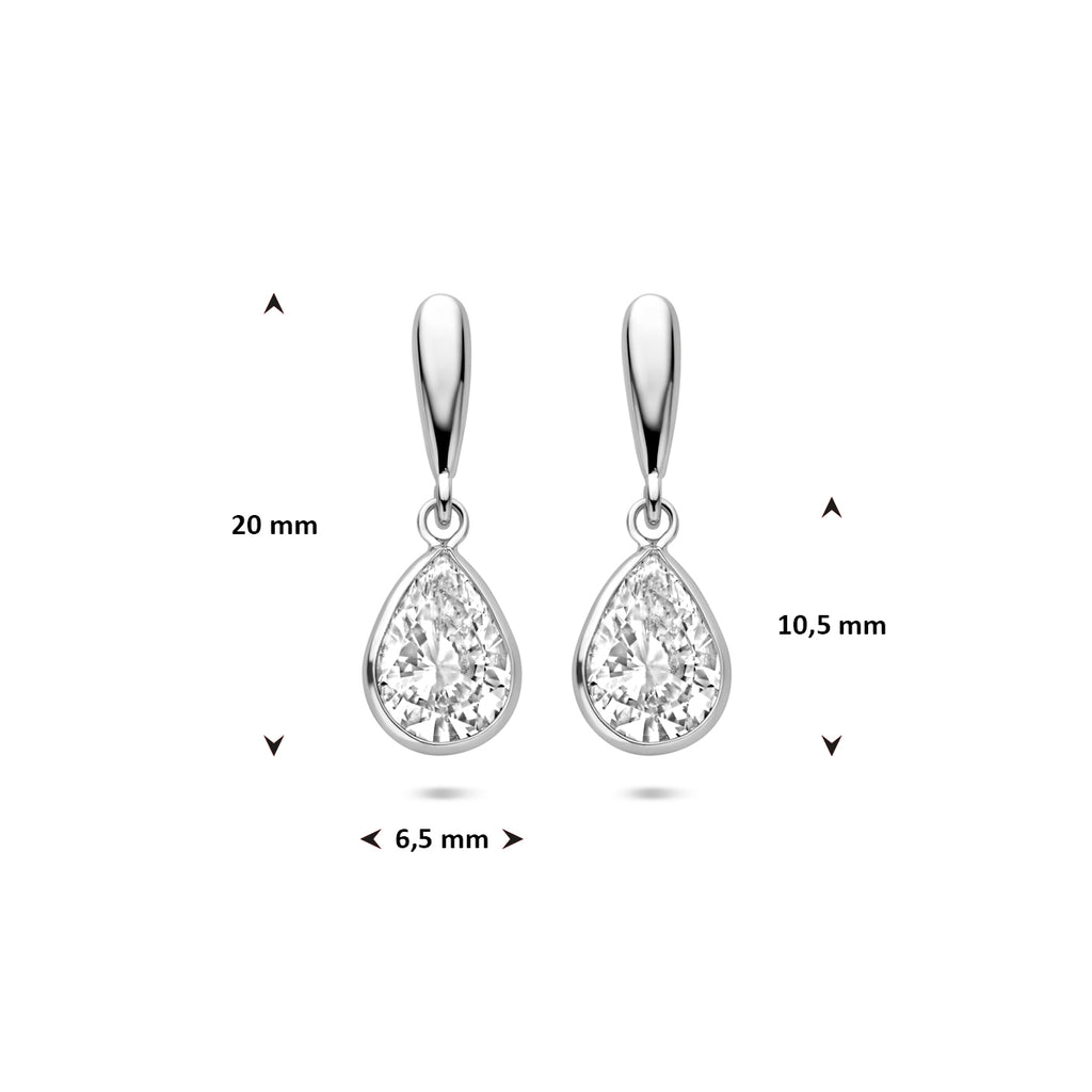 oorhangers druppel zirkonia 20 mm