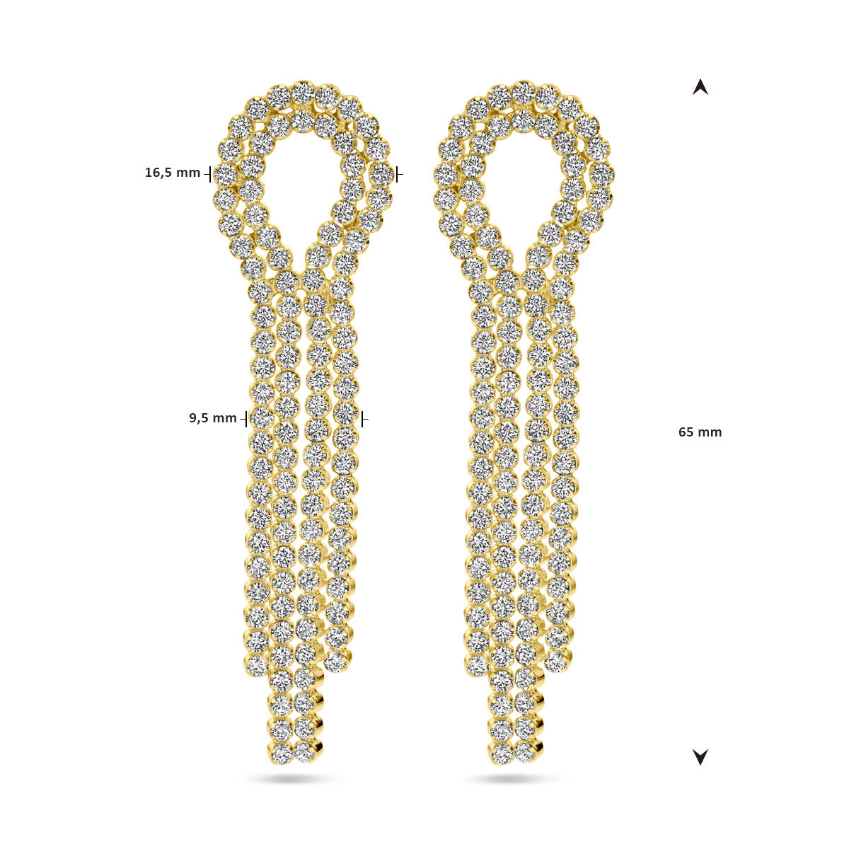 Oorhangers zirkonia 1 micron