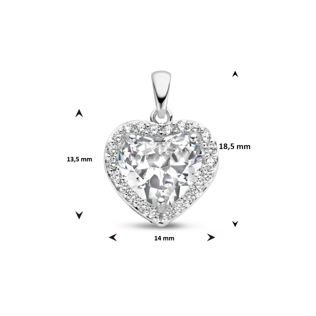 Hanger hart zirkonia halo