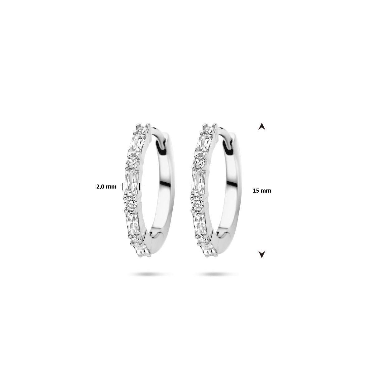 klapoorringen zirkonia 15 mm