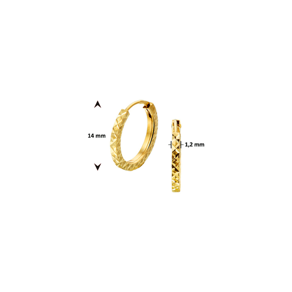 Oorringen 1.2 mm gediamanteerd