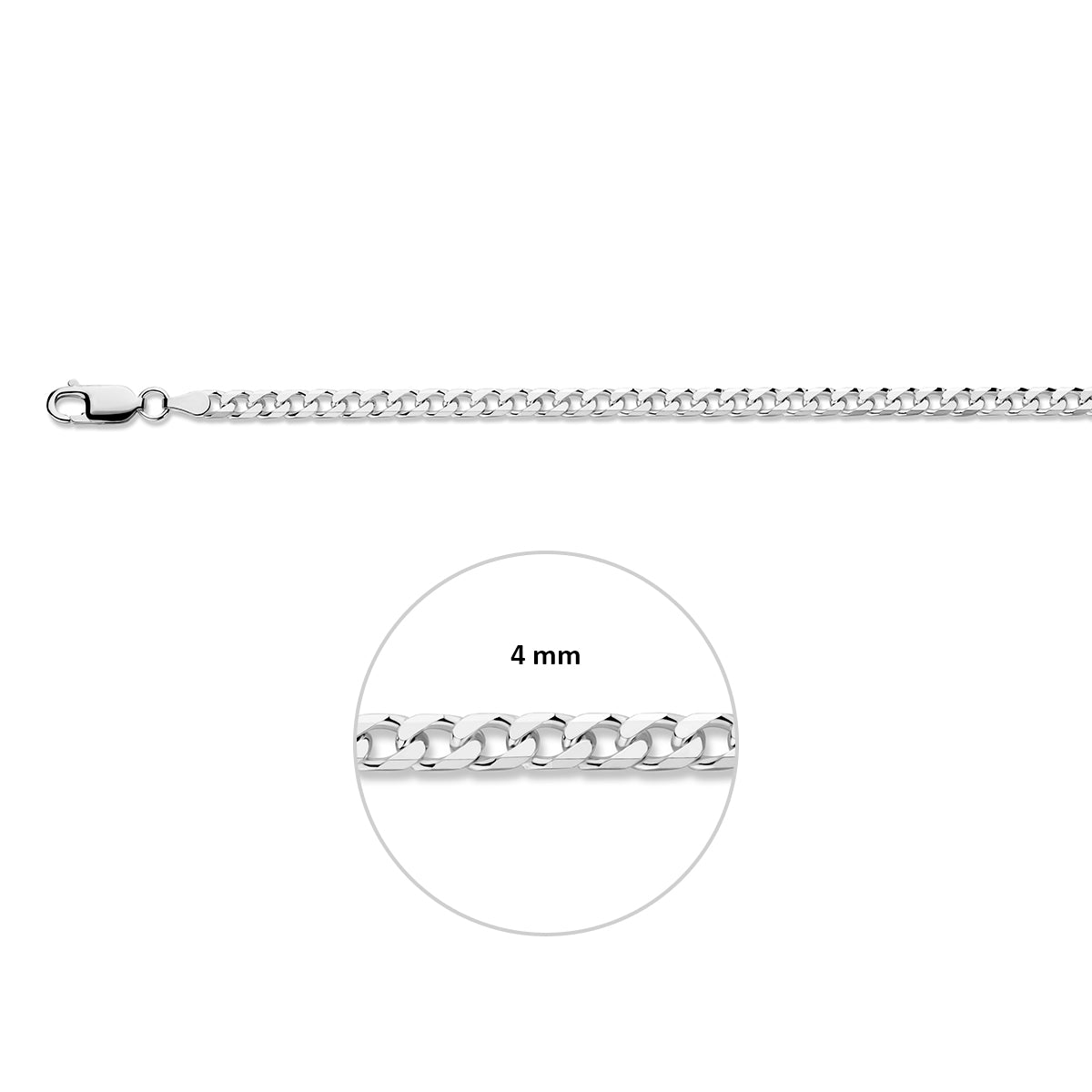 Gourmette 6-zijdes geslepen 4.0 mm