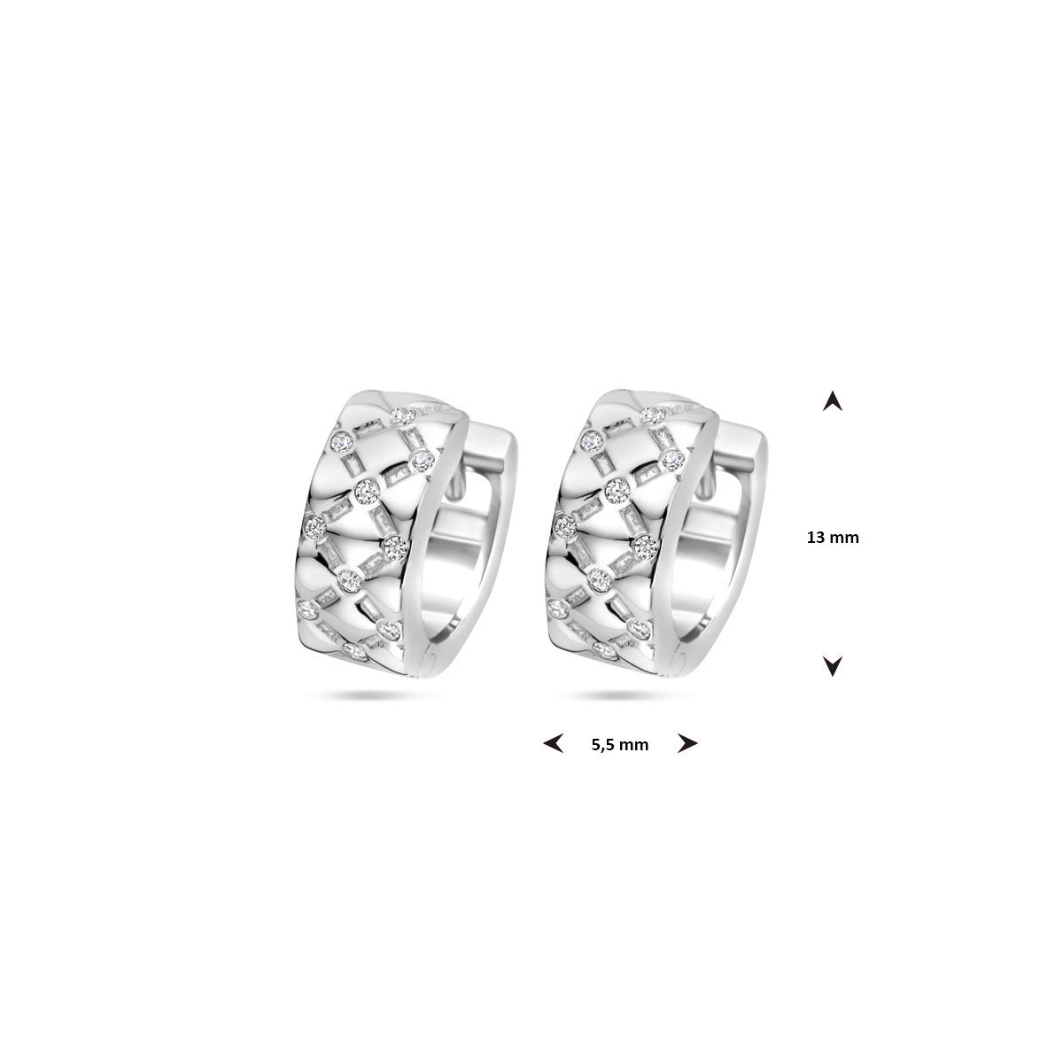 klapoorringen zirkonia 13 mm