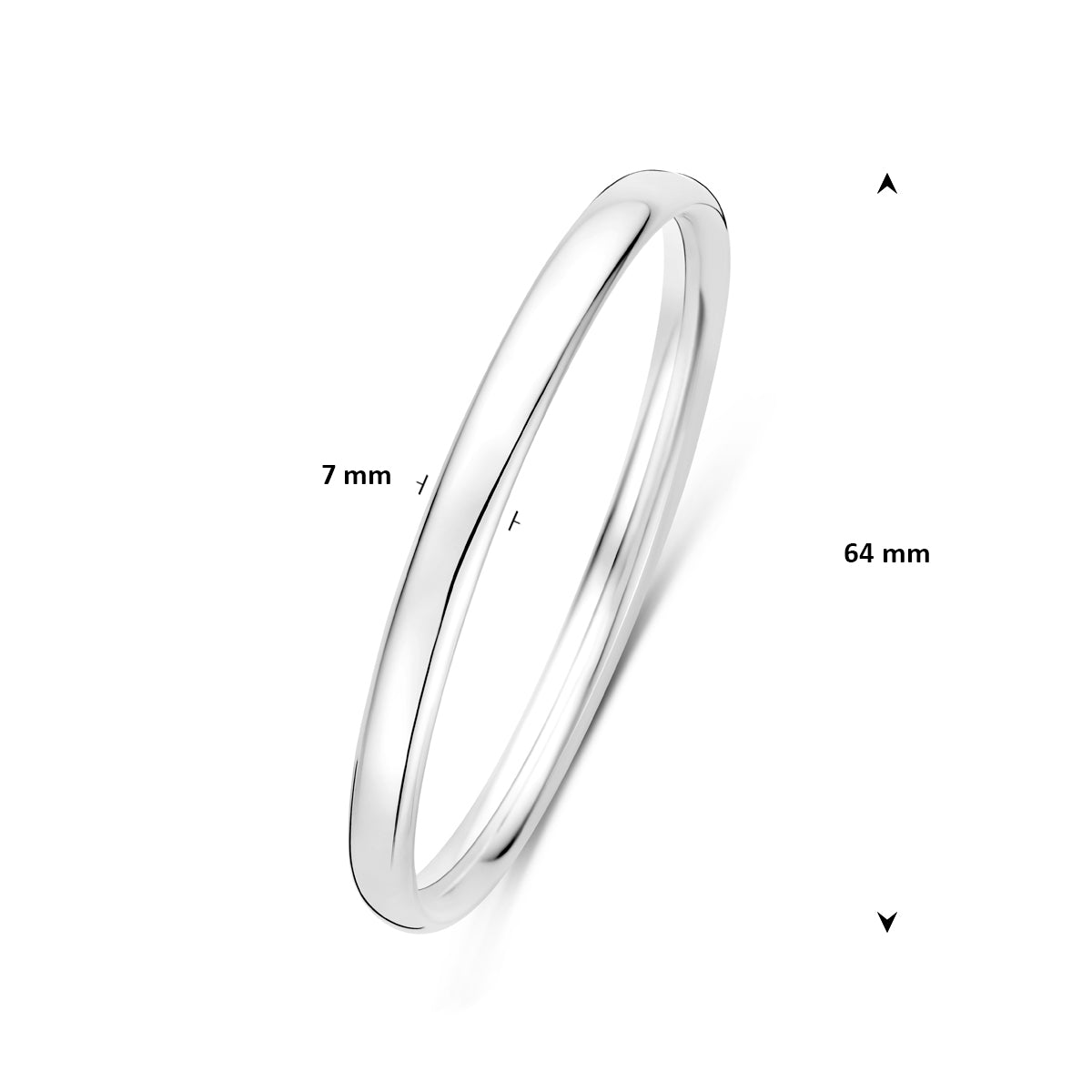 Bangle dop 7 mm ovale buis