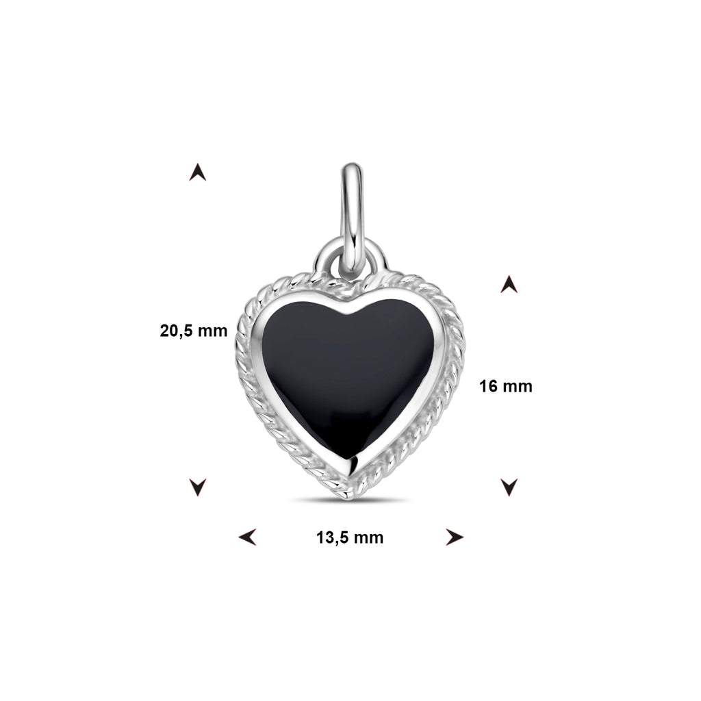 Hanger hartje onyx