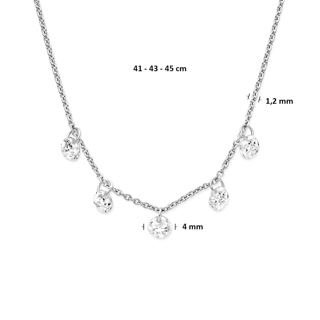 Collier zirkonia 41 - 43 - 45 cm