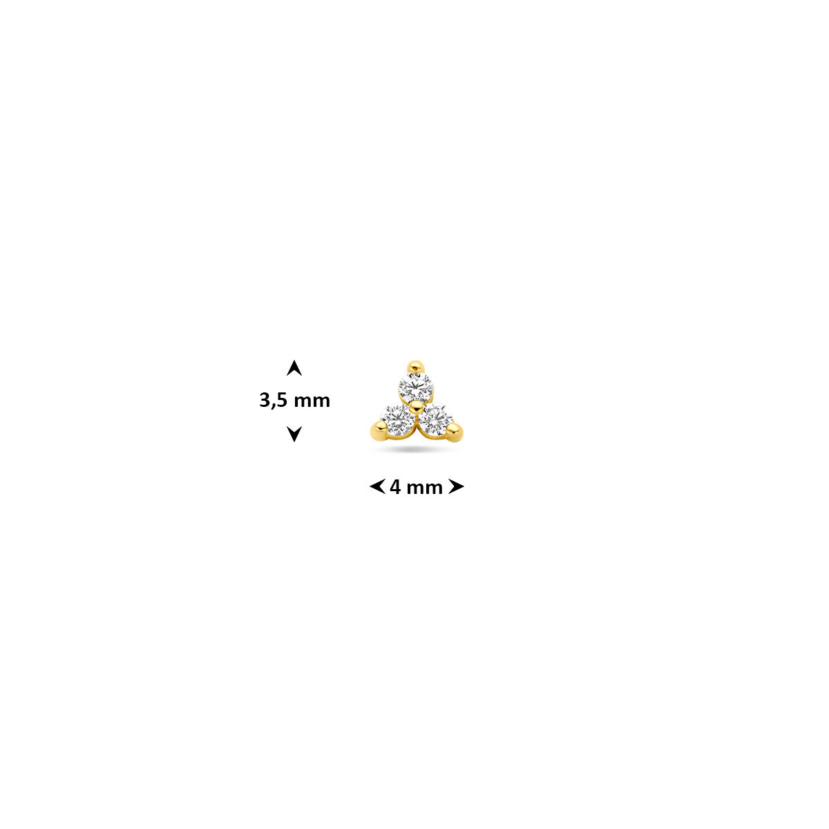 Flat back piercing zirkonia 3.5 mm