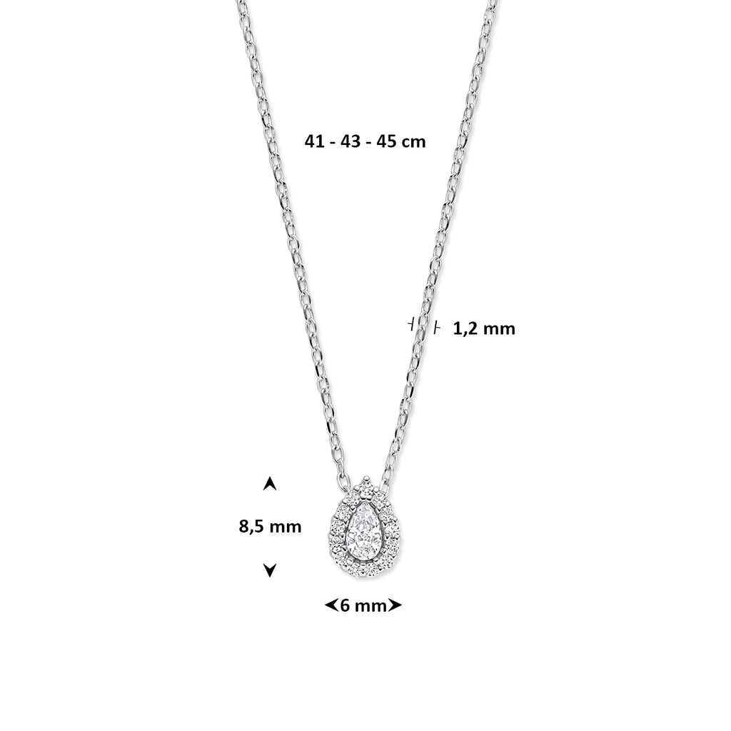Collier zirkonia 41 - 43 - 45 cm