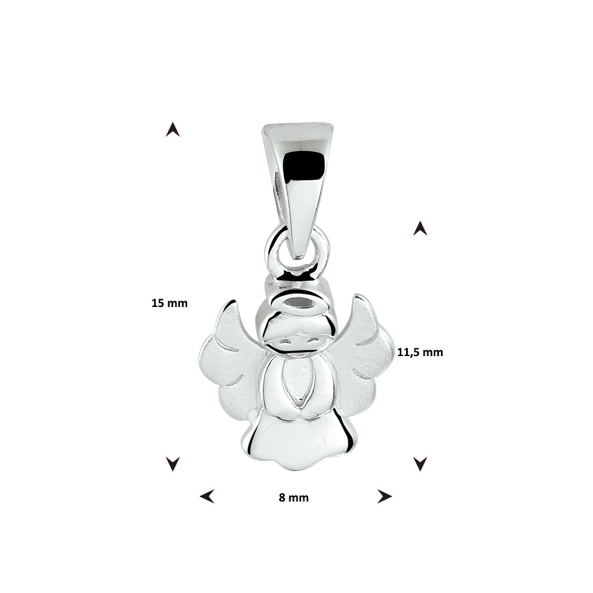 Bedel - zilver engeltje