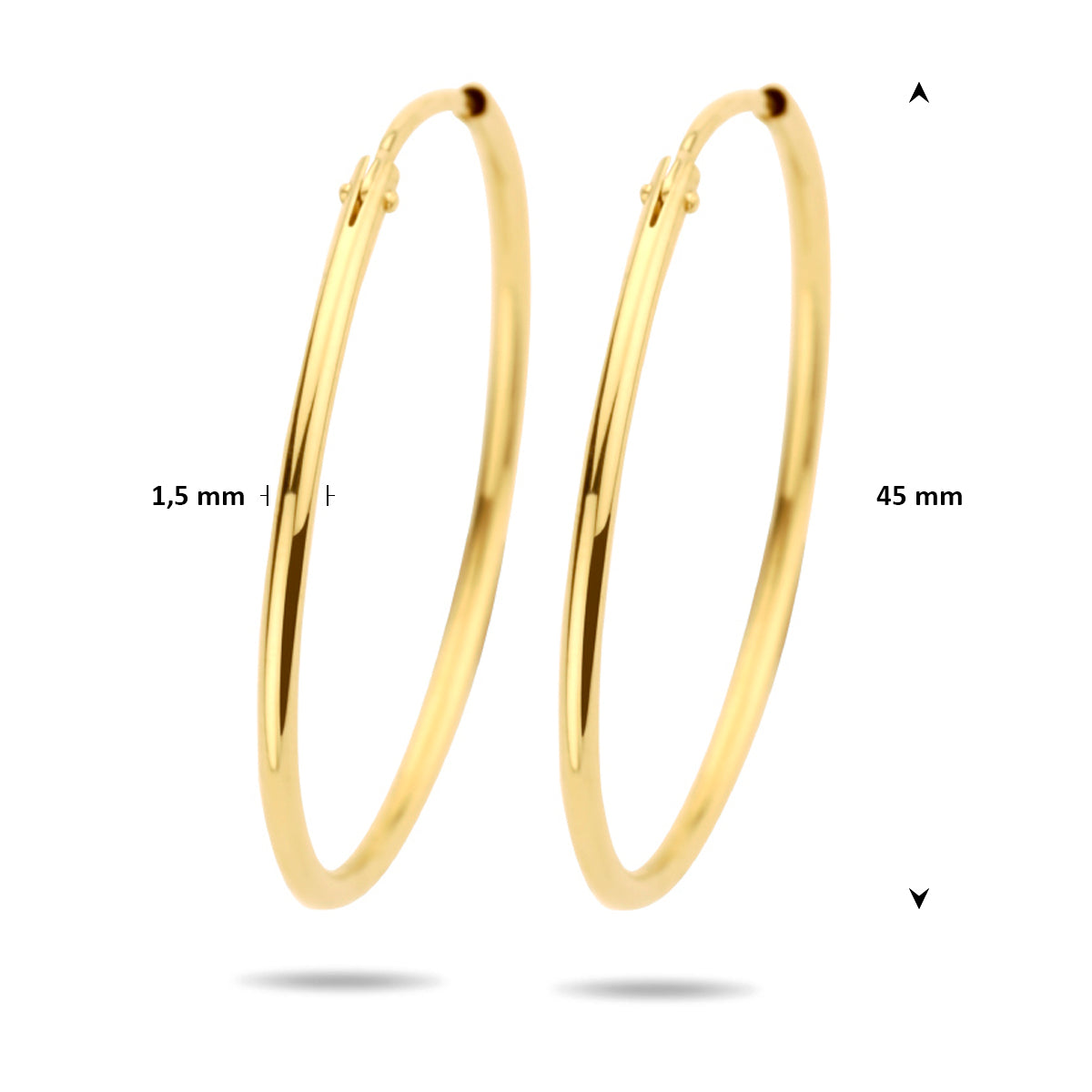 Oorringen 1.5 mm ronde buis