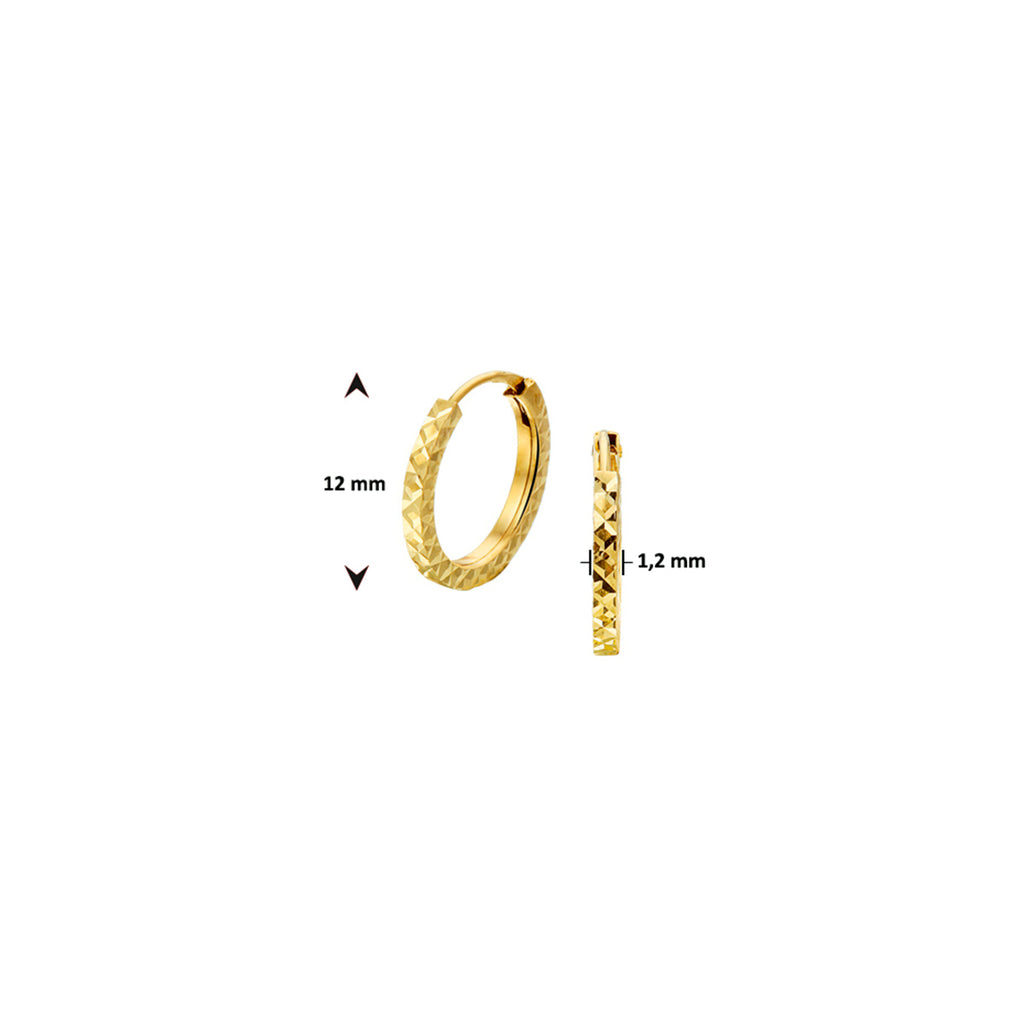 Oorringen 1.2 mm gediamanteerd