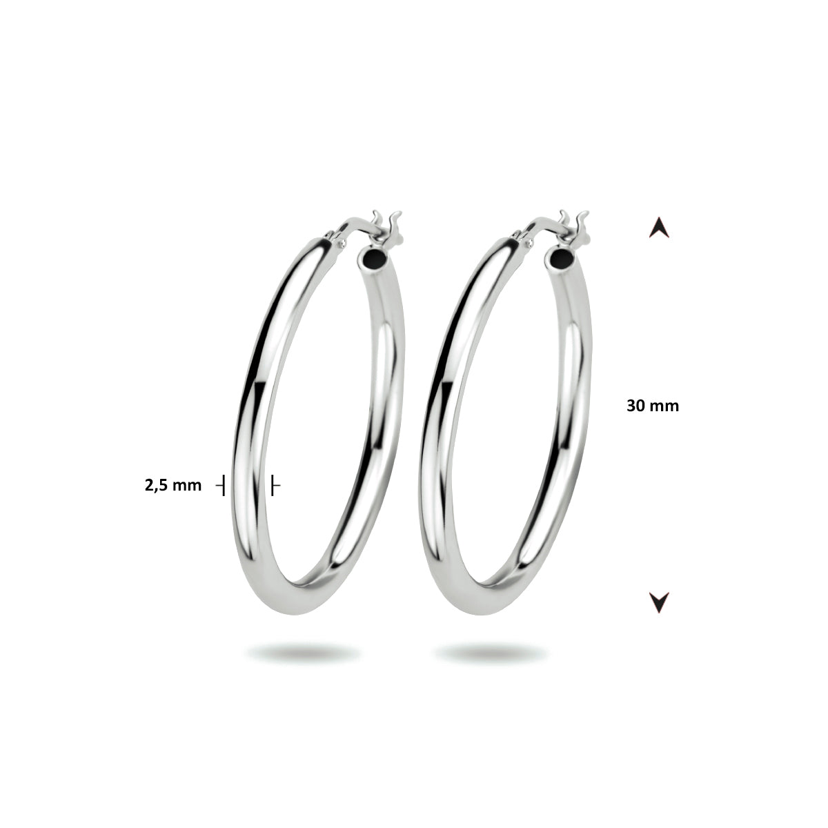Oorringen 2.5 mm ronde buis
