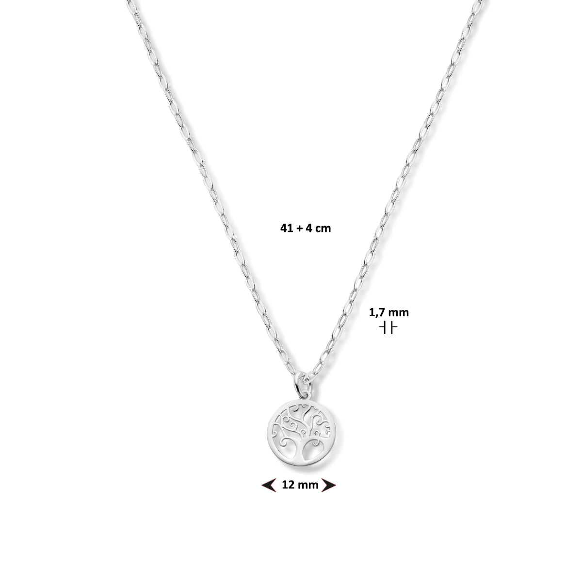 Collier levensboom 41 + 4 cm