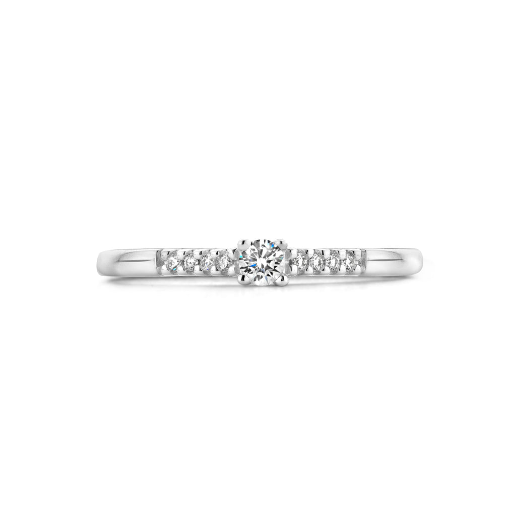 ring diamant 0.10ct h si