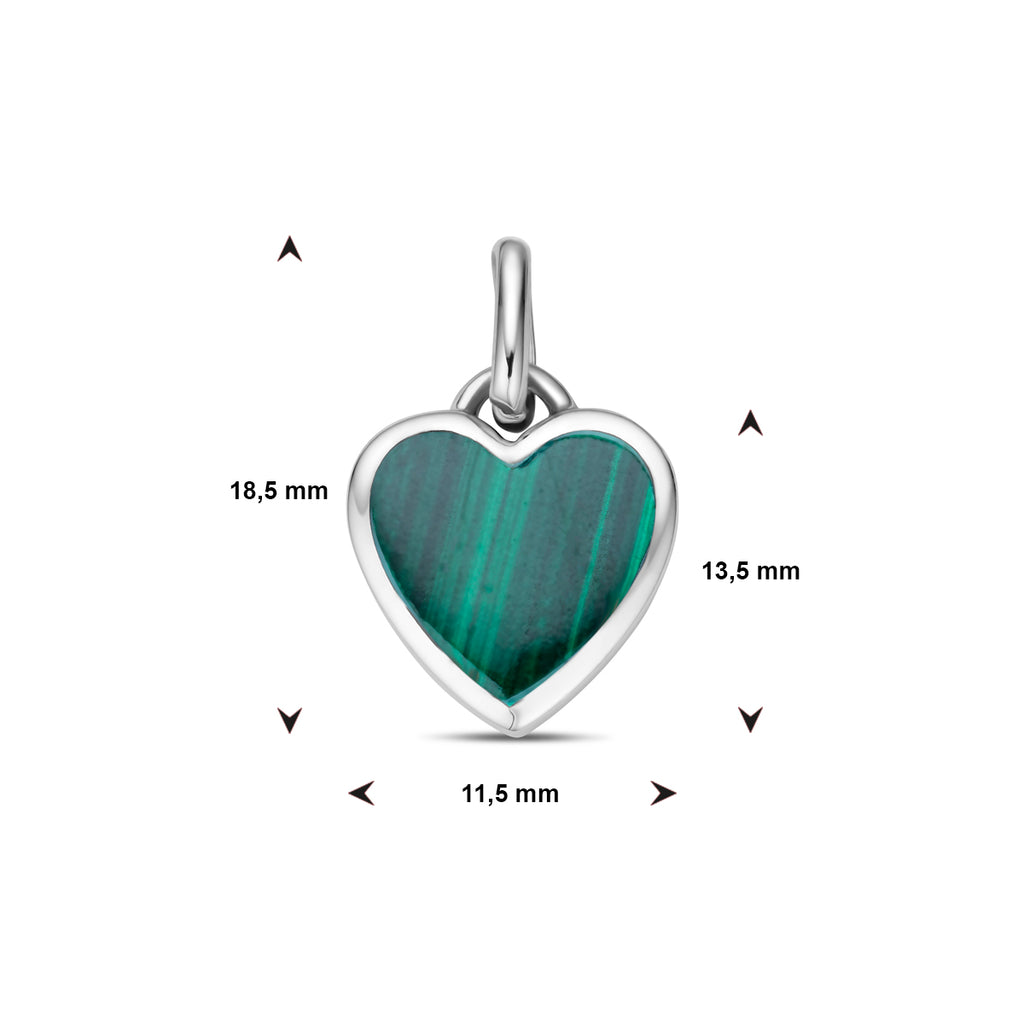 hanger hartje malachiet