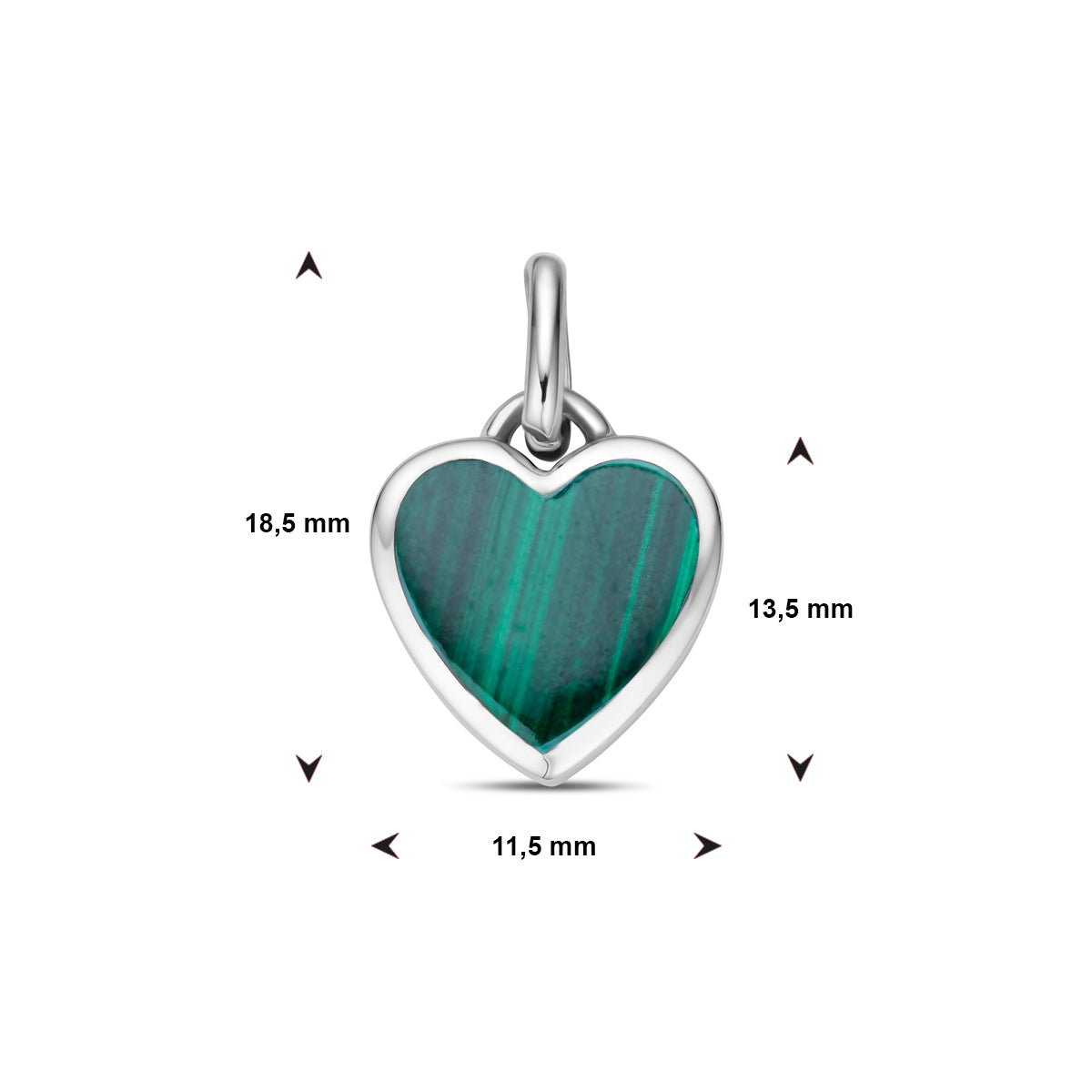 hanger hartje malachiet
