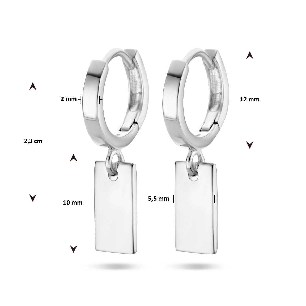Klapoorring hanger rechthoek
