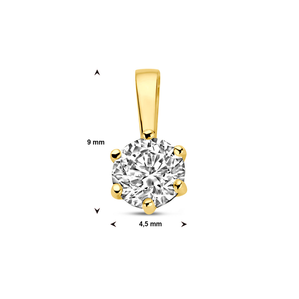 Hanger - goud zirkonia