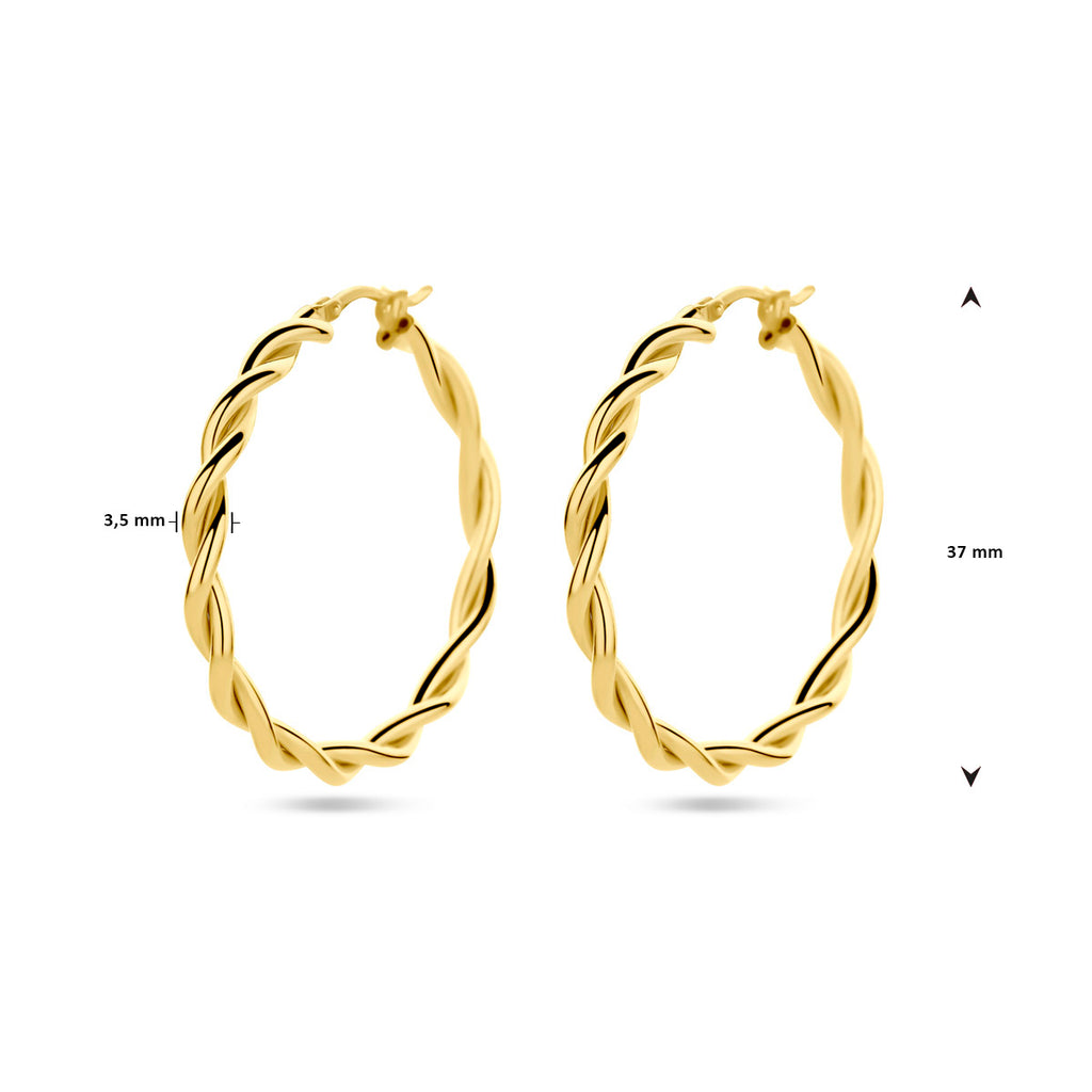 Oorringen 3.5 mm gedraaide buis 1 micron