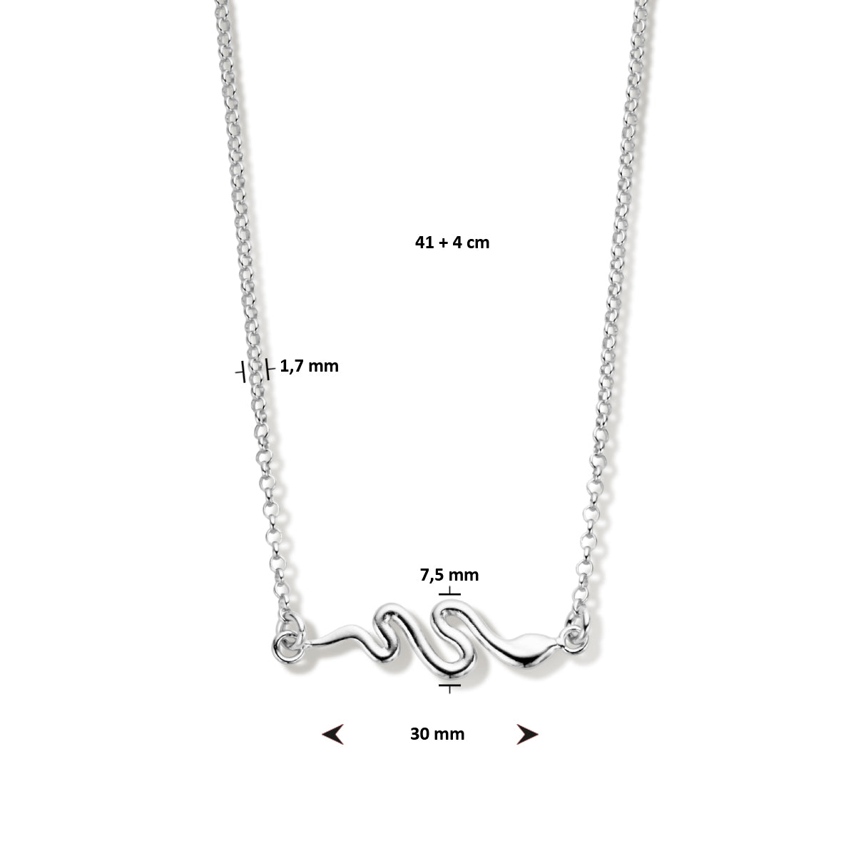 Collier slang 41 + 4 cm