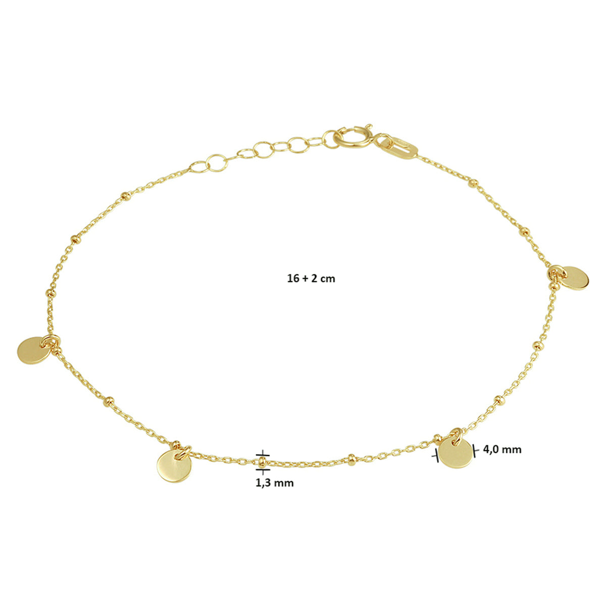 Armband rondjes 16 + 2 cm