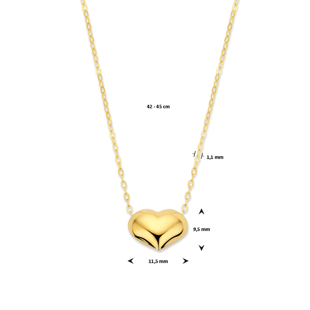 Collier hartje 42 - 45 cm