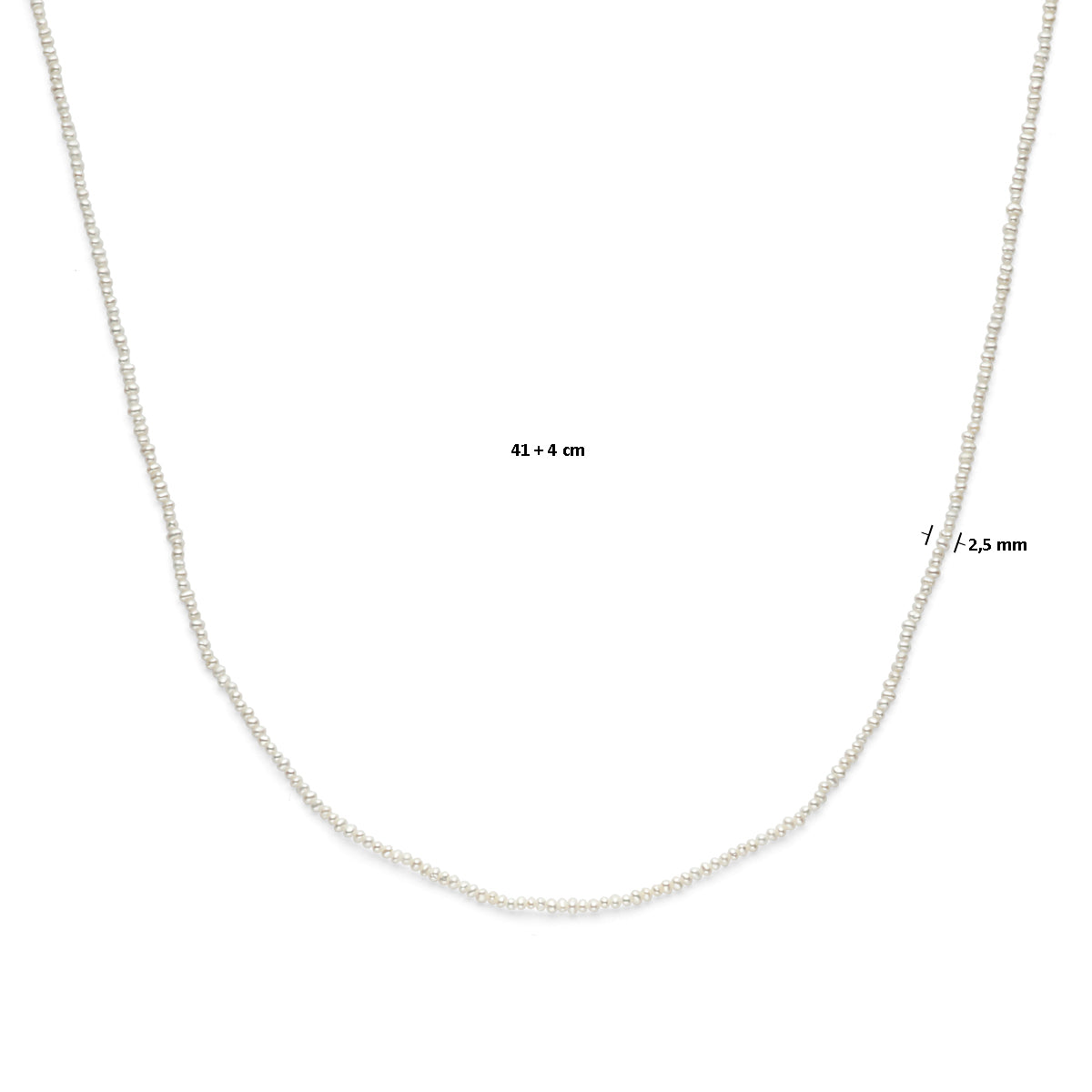Collier parels 41 - 45 cm 3 micron