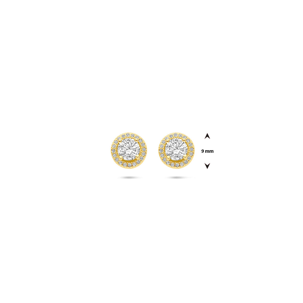 Oorknoppen zirkonia halo 9 mm 1 micron