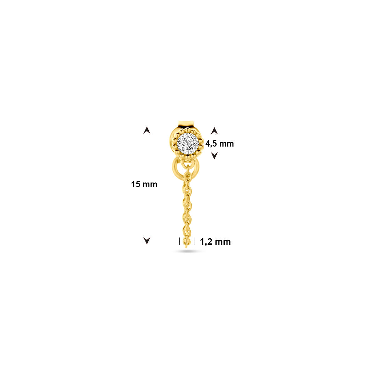 Oorknop per stuk zirkonia 1 micron