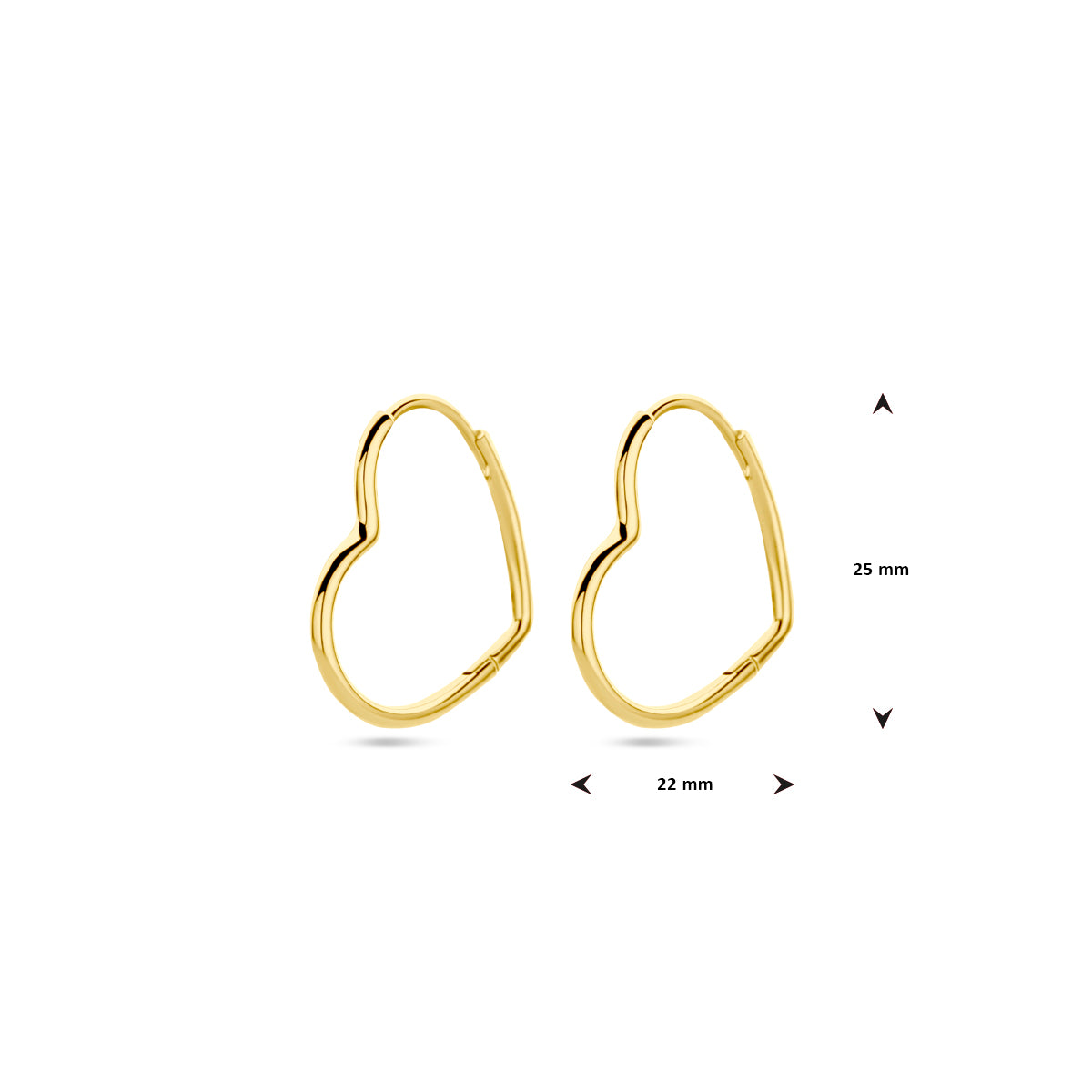 Oorringen hart 1 micron