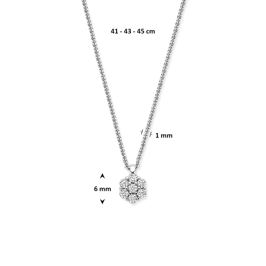 Collier zirkonia 41 - 43 - 45 cm