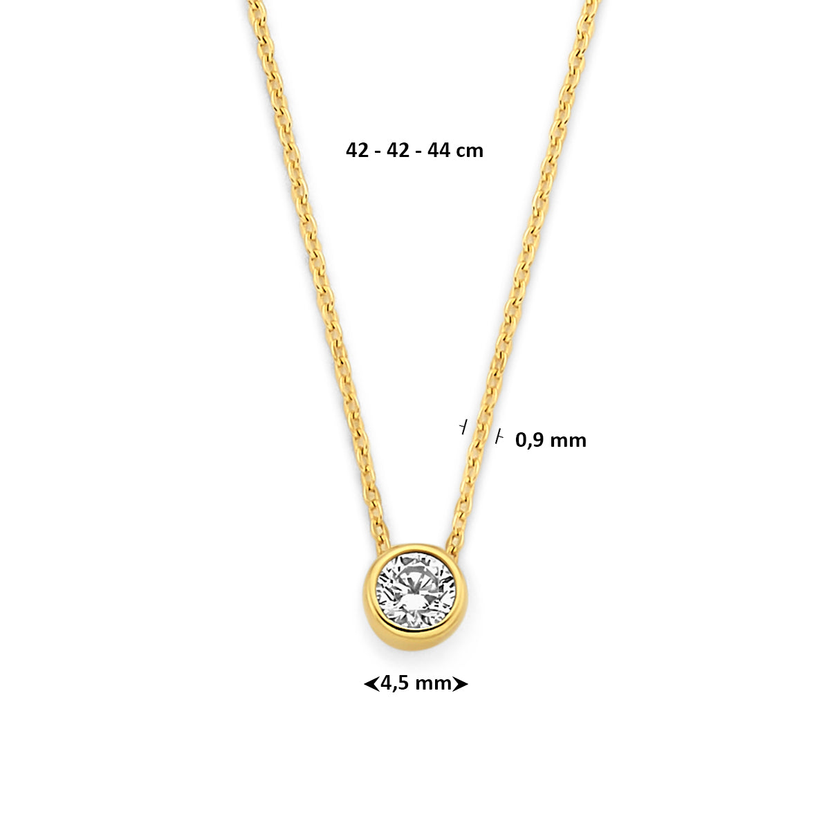 Collier zirkonia 40 + 2 cm