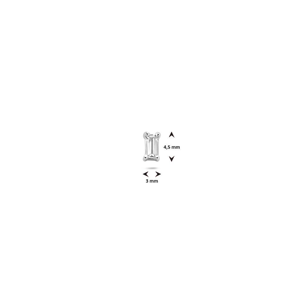 Flat back piercing zirkonia  4.5 x 3.0 mm