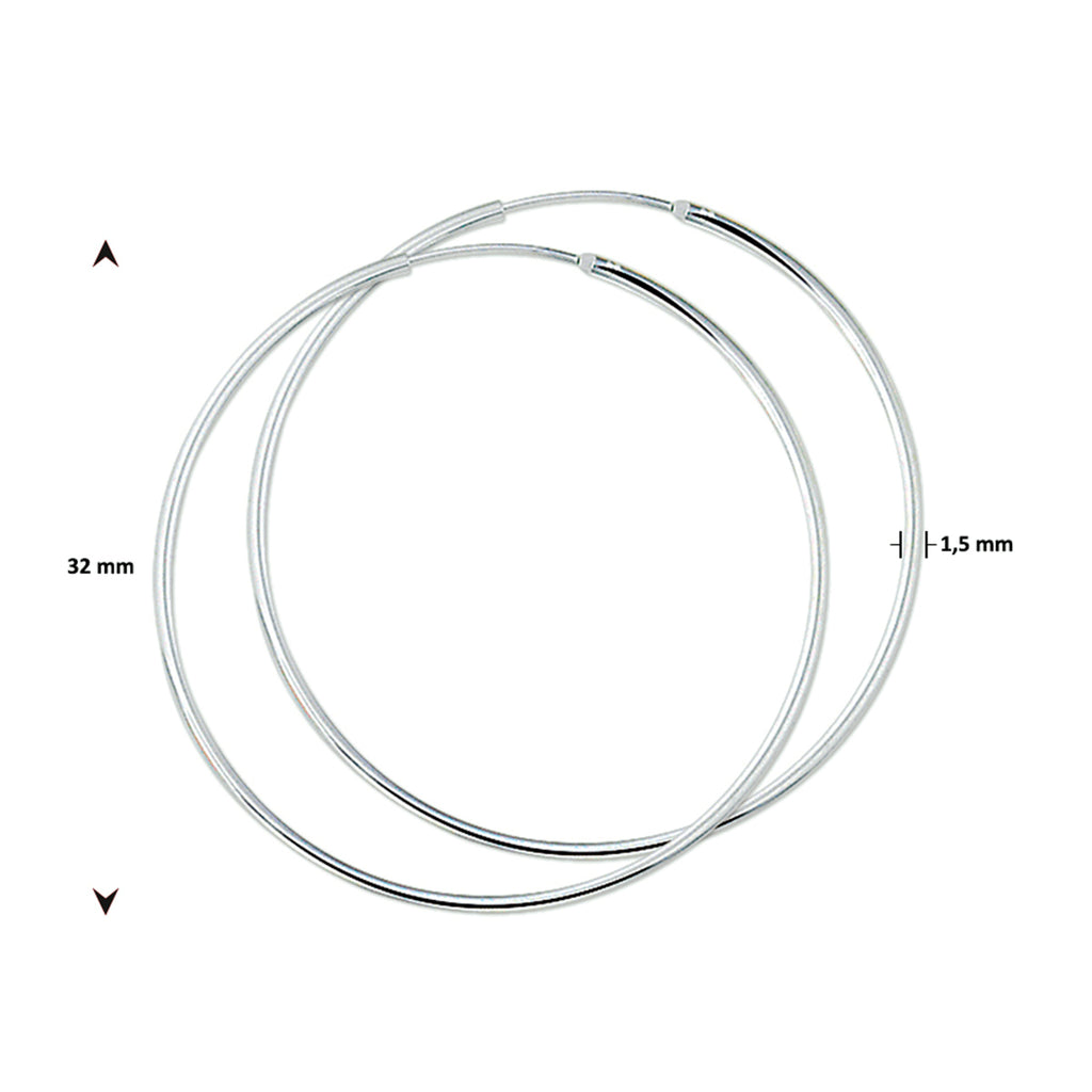 Oorringen 1.5 mm ronde buis