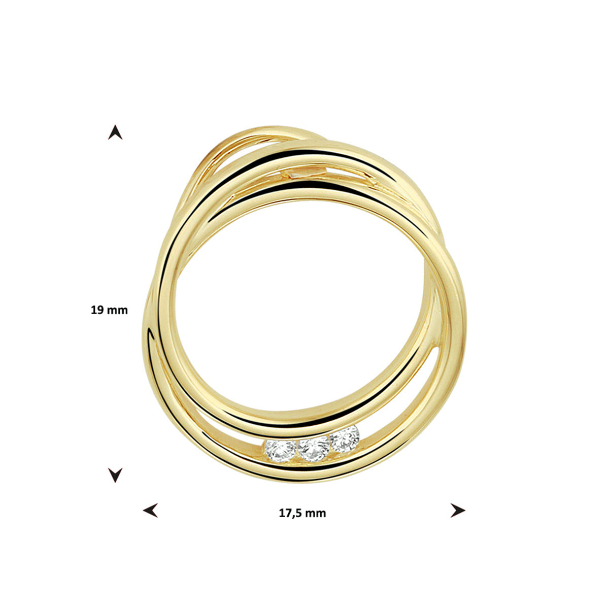 Hanger rond diamant 0.06ct h si