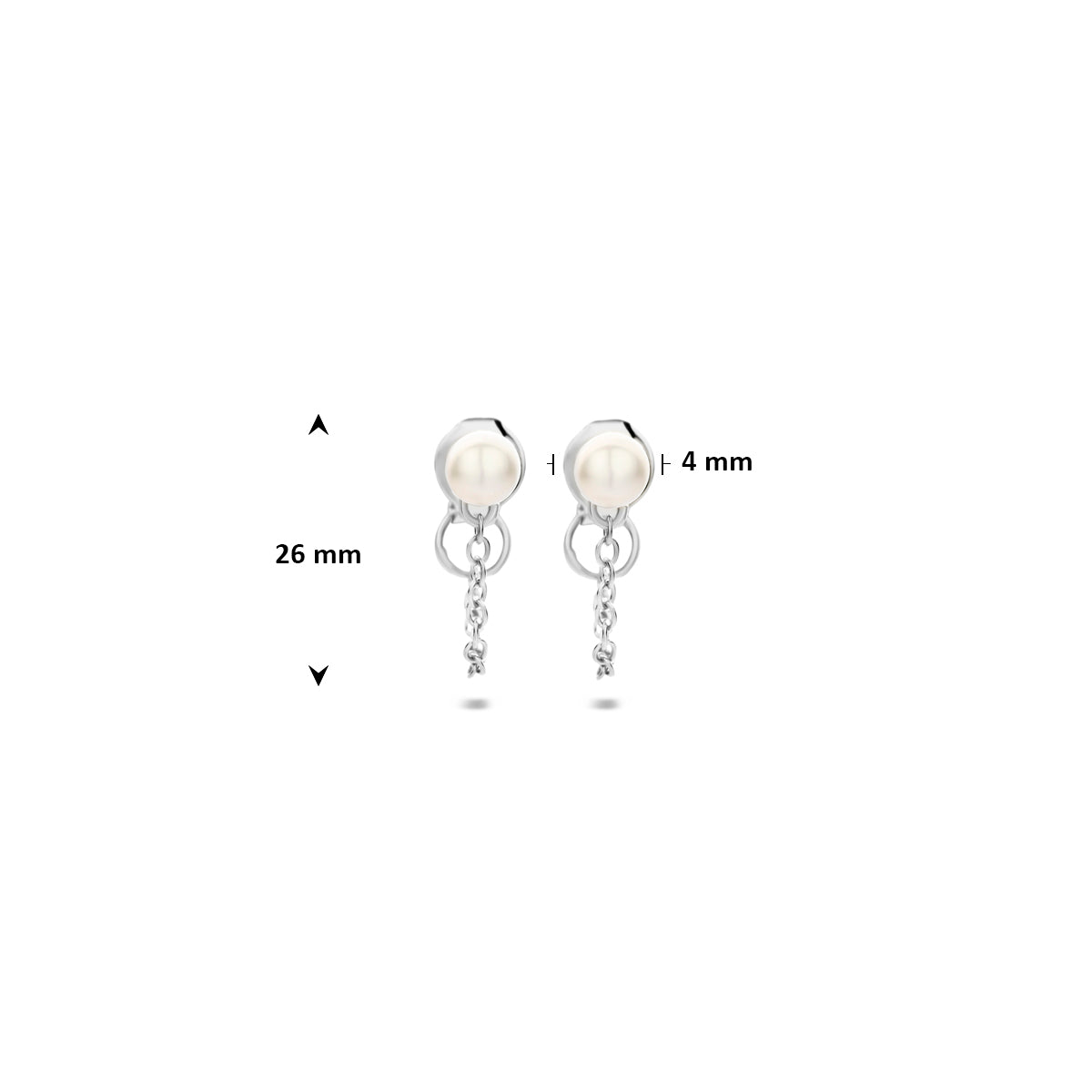 oorbellen parel 26 mm