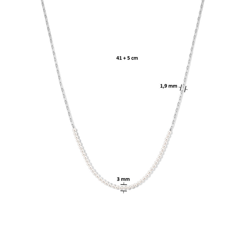 Collier synth. parel 3.0 mm