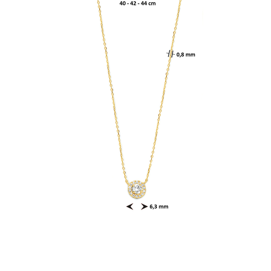 Collier zirkonia 40 - 42 - 44 cm halo