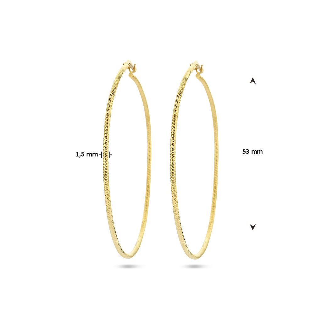Oorringen 1.5 mm ronde buis gediamanteerd 1 micron