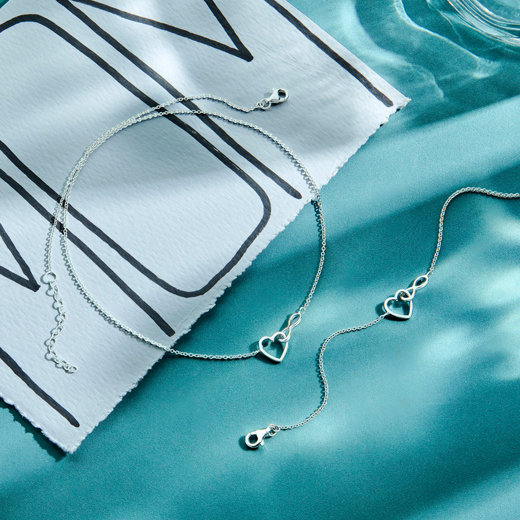 Collier hart en infinity  41 + 4 cm