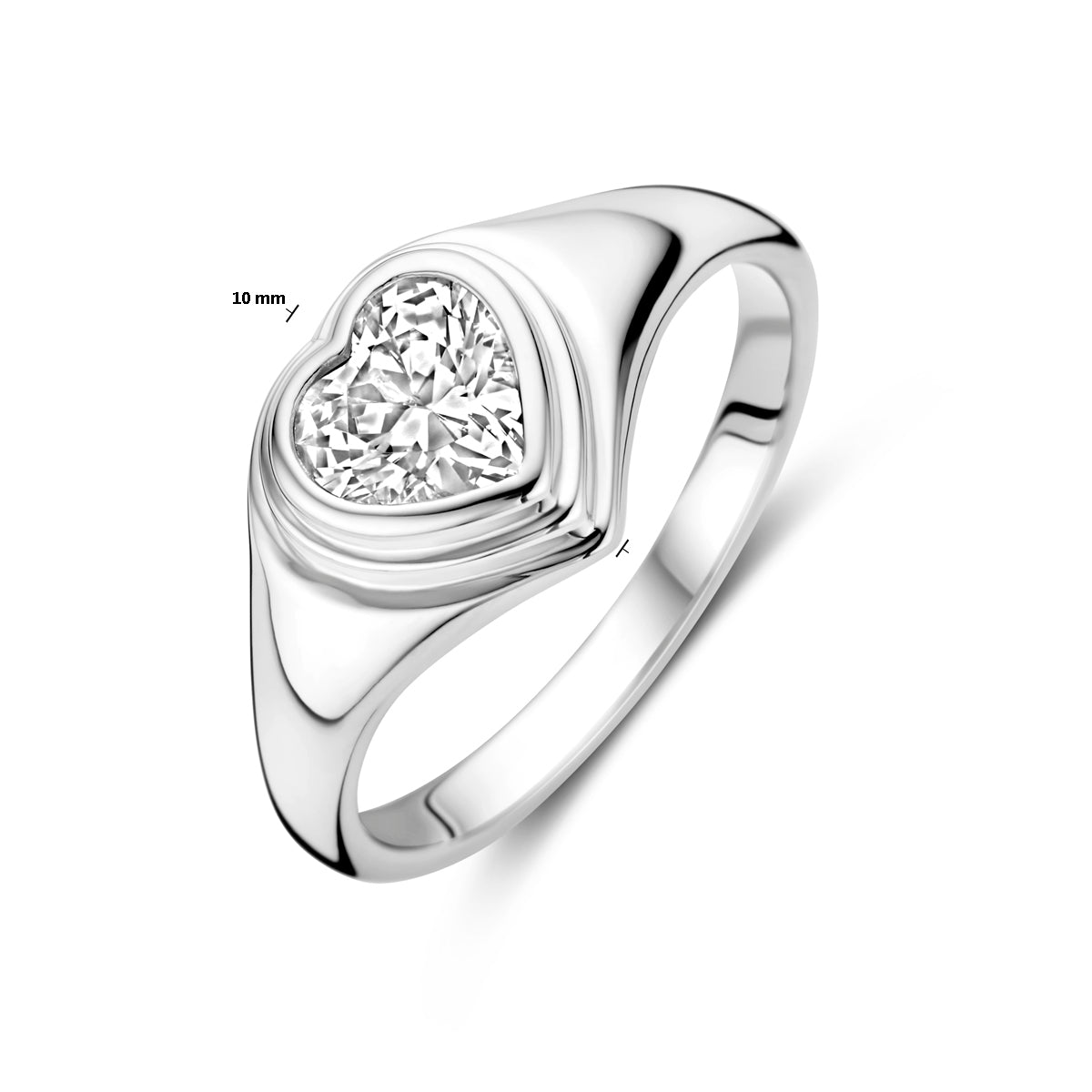Ring hartje zirkonia