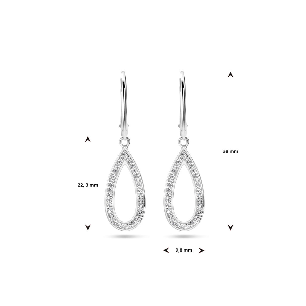 Oorhangers zirkonia brisur haak