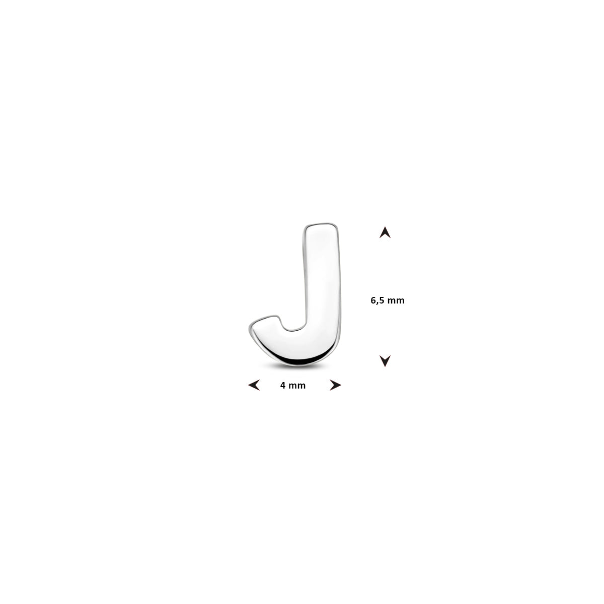Hanger - zilver letter J