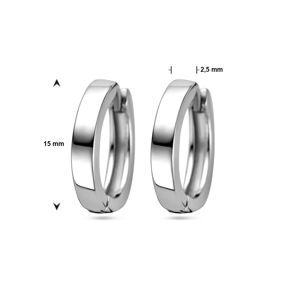 Klapoorringen - zilver