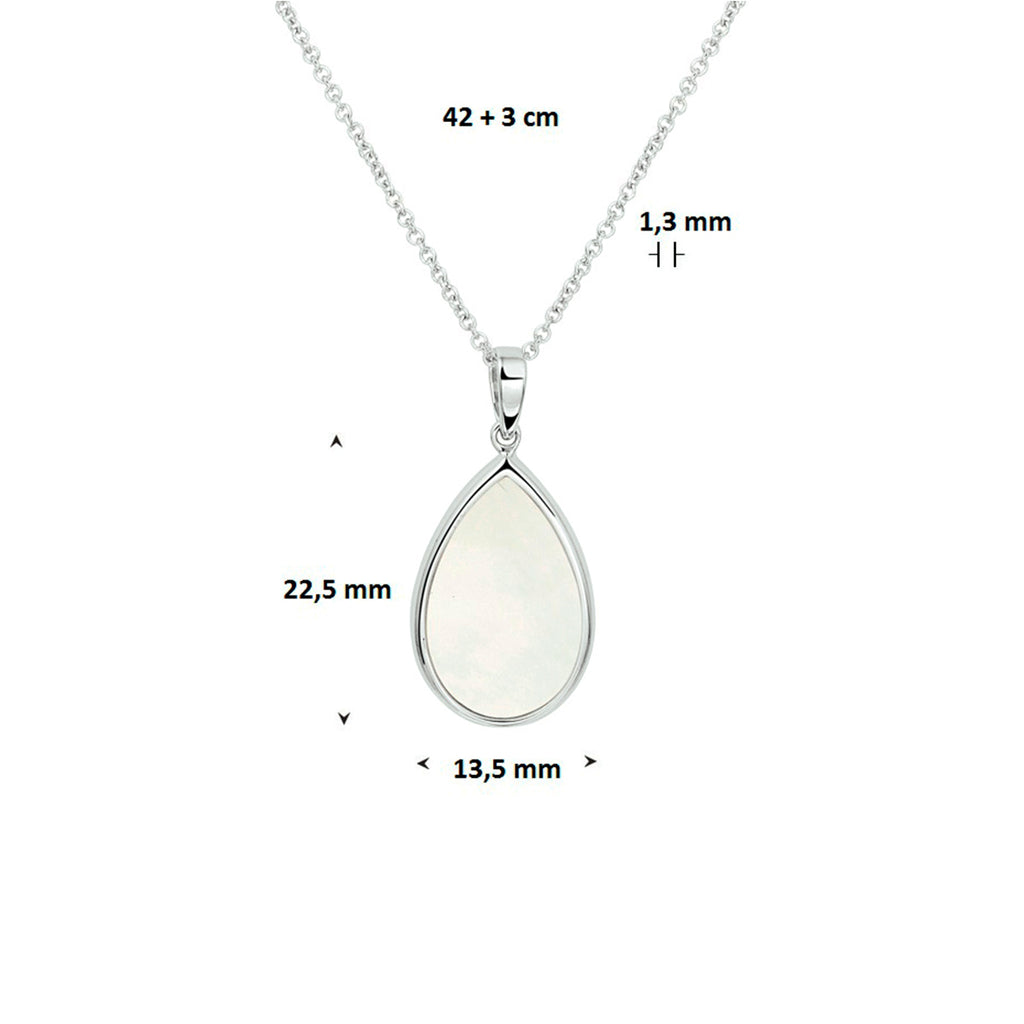 Collier parelmoer 42 + 3 cm