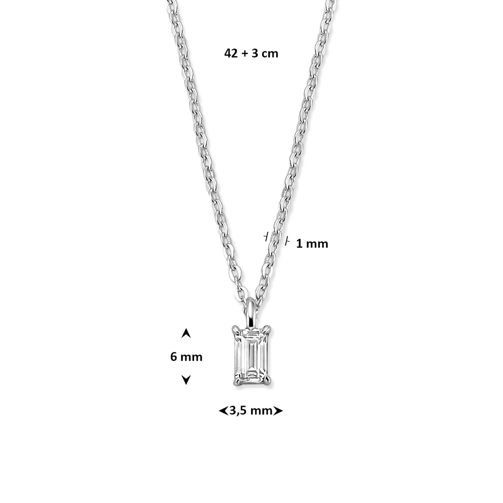 Collier zirkonia 42 + 3 cm
